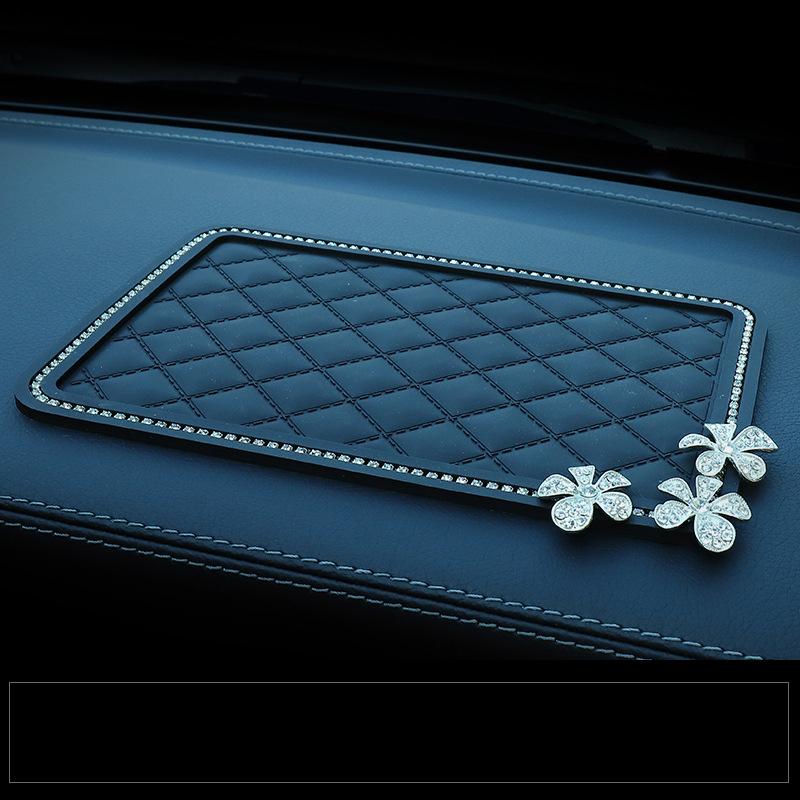 1Pc Car Anti-skid Pad Car Mobile Phone Anti-skid Pad Car Ornaments Feather Pad Diamond Anti-skid Pad Supplies