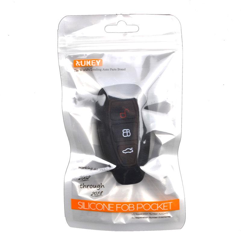 Silikonfjärrnyckelfodral för Ford Focus Escape Kuga Mustang Edge Cover