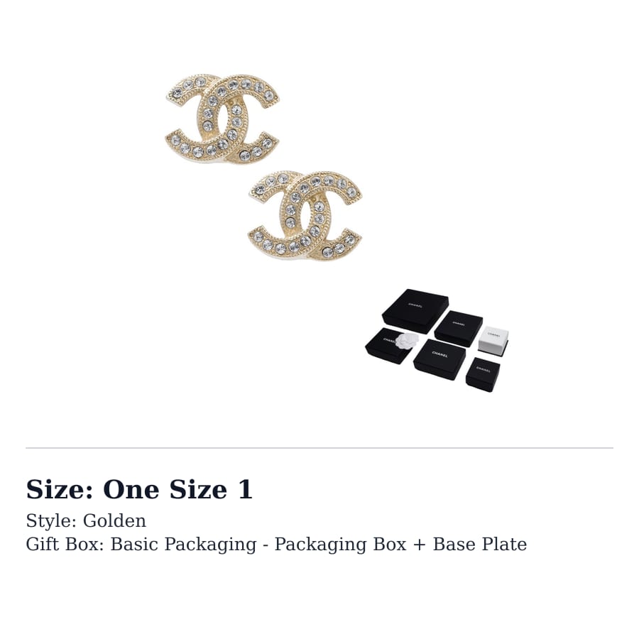 Chanel Orecchini a Bottone da Donna Oro A88429-Y02003-Z2800