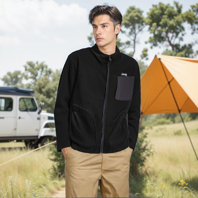 JEEP Men s Fleece-Lined Stand Collar Jacket XL