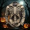 Men's Quick Dry Mesh Long Sleeve Golf Shirt Halloween Print