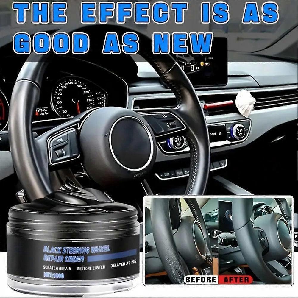 Repair Paste for Car Steering Wheels - Restores Black Gloss, Removes Peeling