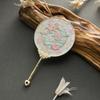 Emboss Cosmetic Mirror Portable Makeup Mirror Exquisite Chinese-style Handheld Mirror  Makeup