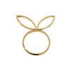 Pack of 6 Cute Napkin Rings Easters Ear Shape Napkin Holder Metal Napkin Jewelry Sophisticated Platings Accessorys