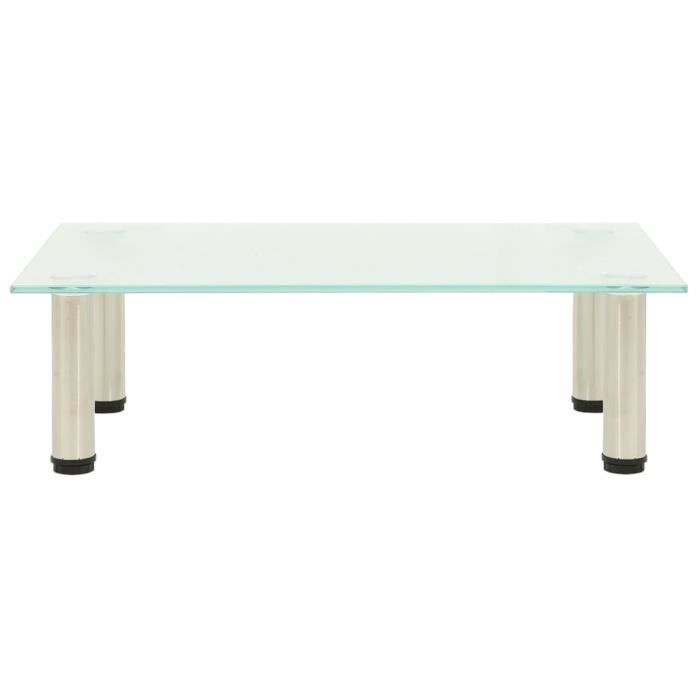VidaXL Meuble TV Givré 60x35x17 cm Verre trempé