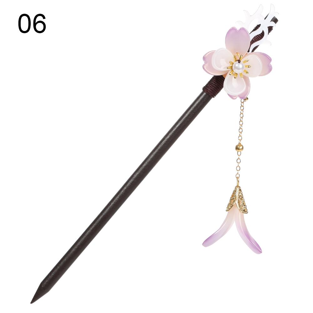 Ebony Tassel Retro Style Flowers Chopstick Hair Sticks Hair Styling Tools Hair Accessories Hairpin