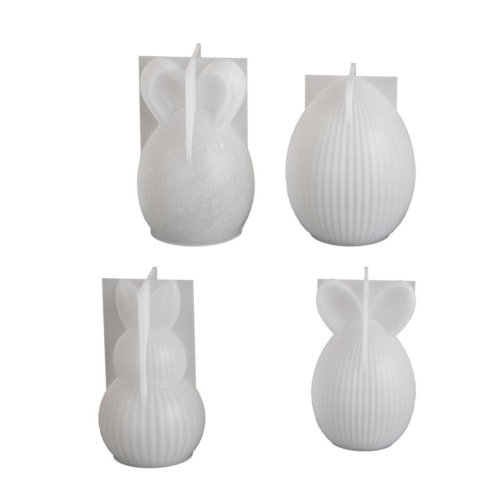 2025 Velikonoční vajíčko Silikonová forma Tvar vajíčka králíčka Forma na svíčky Sádrová ozdoba Dekorace Potřeby pro výrobu svíček