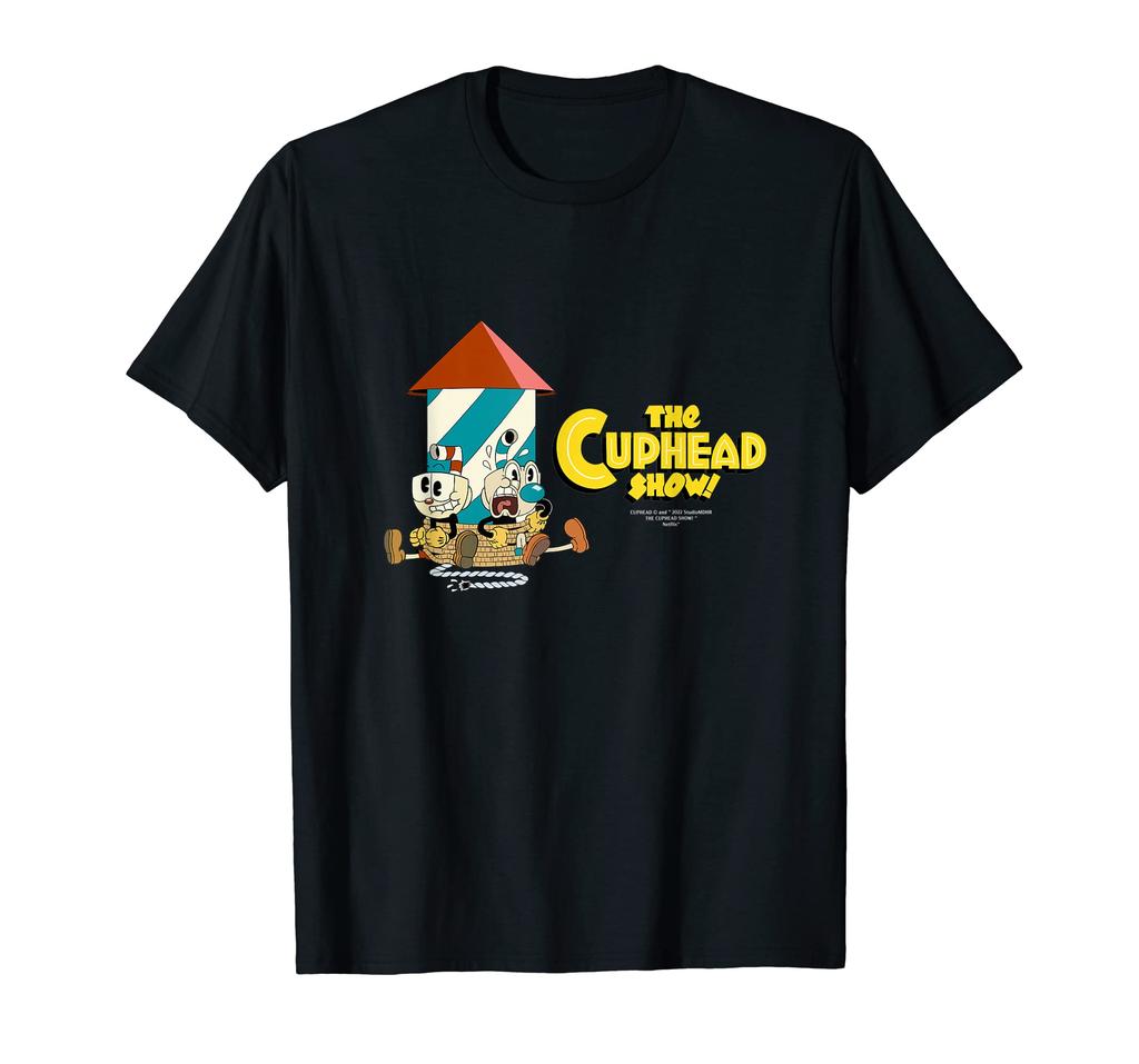 Cuphead Show! Cuphead and Mugman Rocket Tee T-Shirt