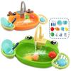 Educational Simulation Kitchen Sink Set Platic Montessori Game Toy Electric Dishwasher  Kids Toy