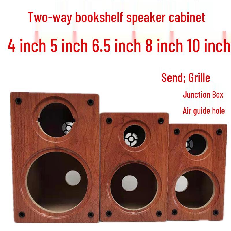 Wooden Bookshelf Speaker Cabinet for 4-10-Inch Horn Speakers: DIY Two-Way Empty Bass Cabinet