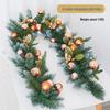 Weihnachtsszene Rattan Treppen- und Türhängekranz Ornament für Kamin, Einkaufszentrum, Hotel