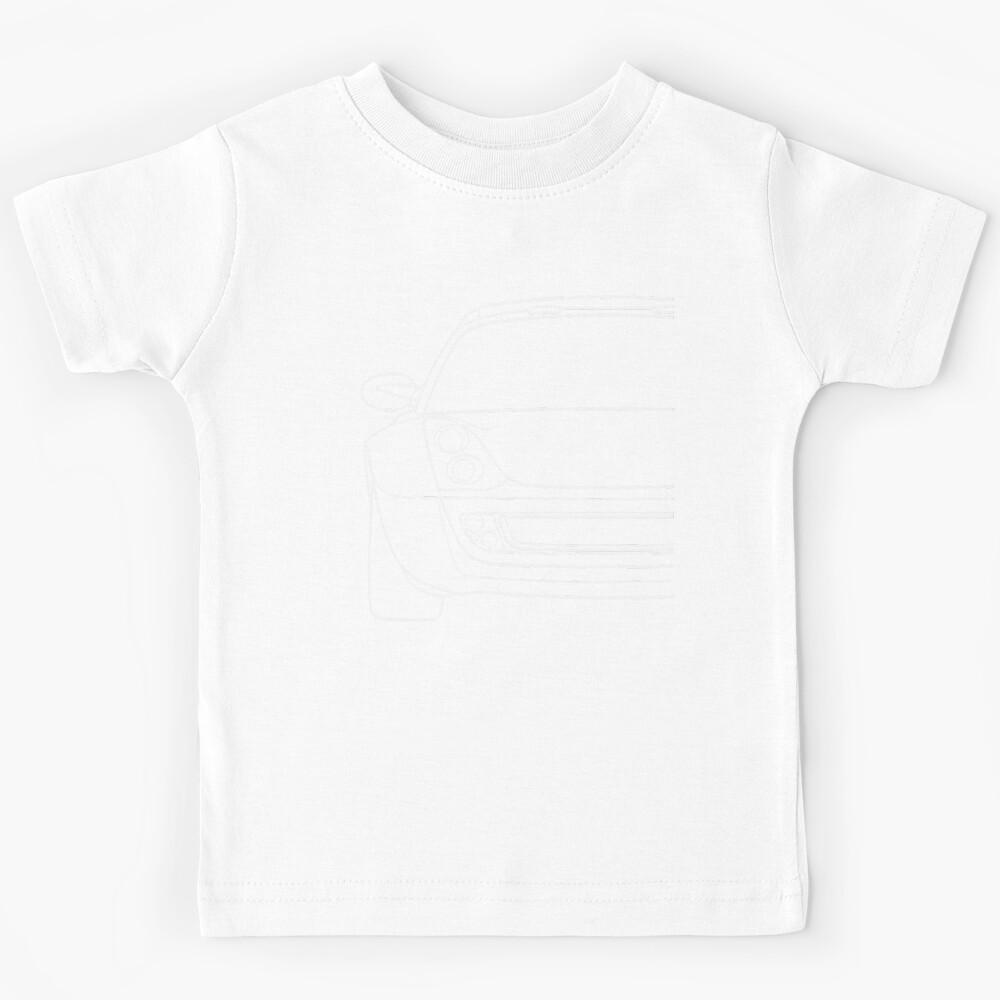 Smart Roadster 2003-2007 white lined art Kids T-Shirt 150