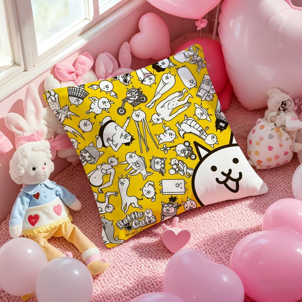 The Battle Cats Game Cushion Cover Pattern Printed Pillowcase for Living Room Sofa Cushion Cover & Bedroom Decor