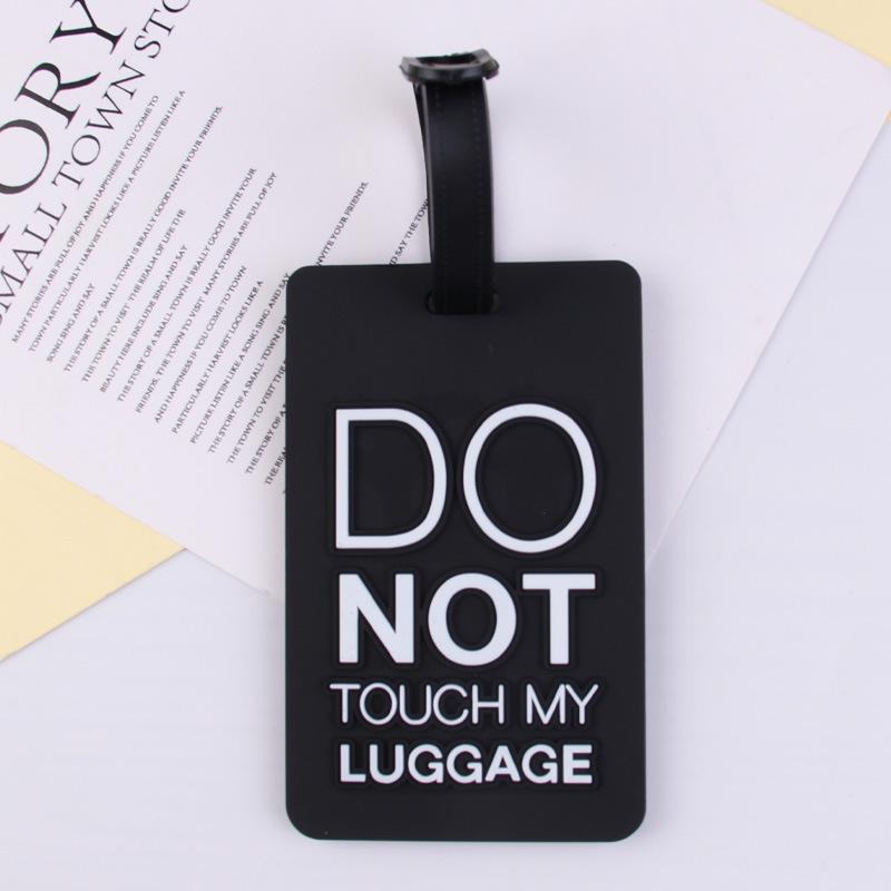 3D Letter PVC Luggage Tag with Boarding Pass Lanyard for Suitcases