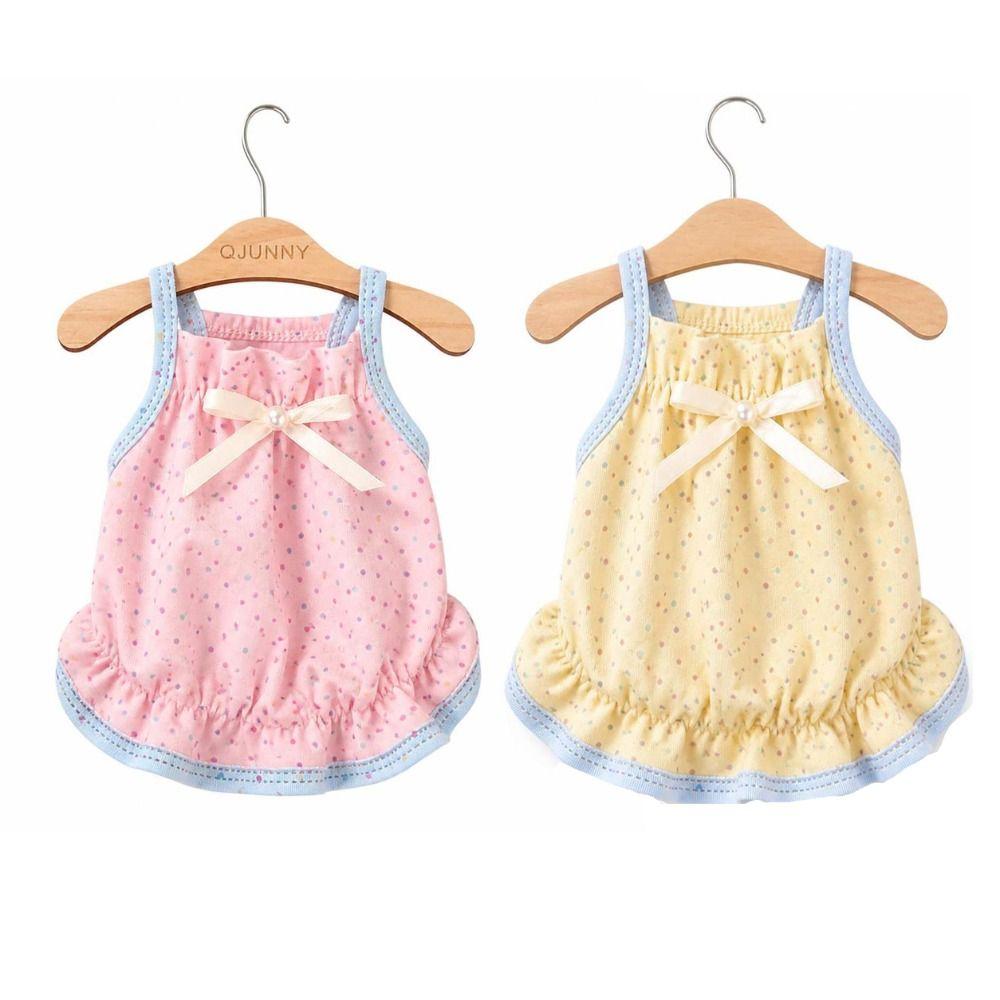 Polka Dot Puppy Cat Slip Dress Breathable Cat Sleeveless Dress Corgi Teddy Clothes  Pet Supplies