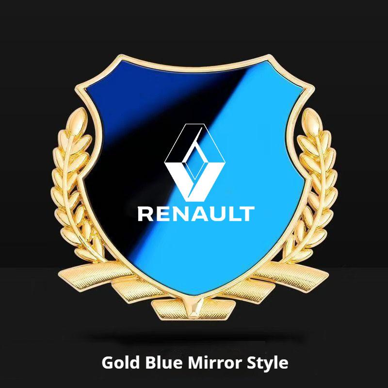 For Renault 2026 New Hub Caps Car Fender Blade Decal Badge 3D Metal Car Body Protective Sticker For Renault Megane 2 3 Clio Scen