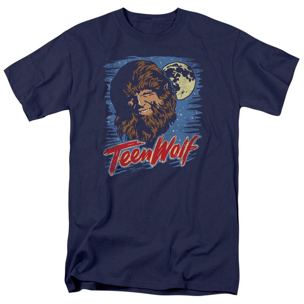 

Teen Wolf Moon Wolf T Shirt Mens Licensed Movie Tee Scott Howard Navy XL