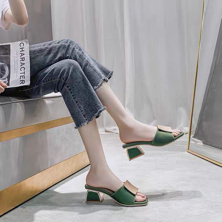 2025 Trendy Women s Chunky Heel High Sandals Stylish Summer Fashion 36 2299₽