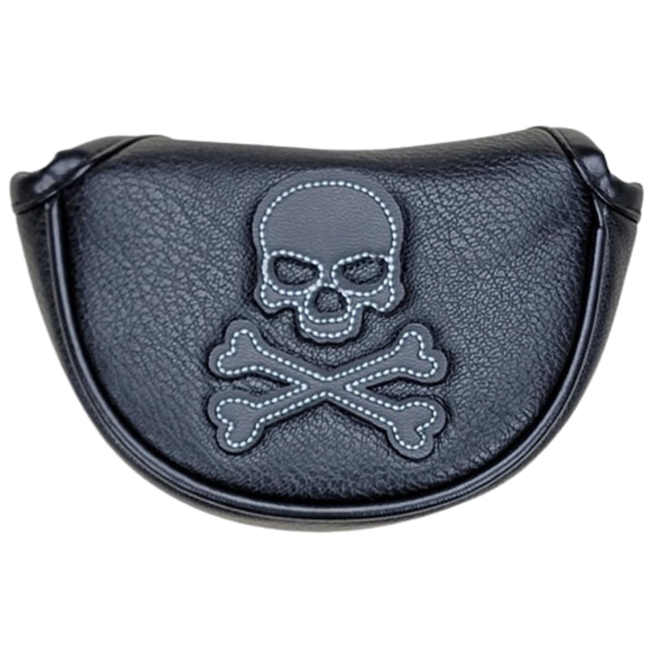 

Small Skull Golf Putter Cover with Center Shaft, Black PU Leather, and Magnetic [Parallel Import]