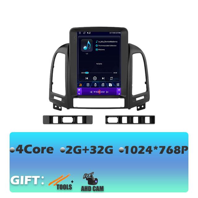 9.7'' For Hyundai Santa Fe 2 2006-2012 Carplay Android14 Car Radio Multimedia Video Player Navigaion Head Unit Stereo Audio