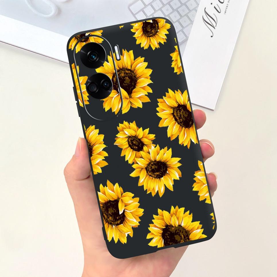 Case For Honor 90 Lite Honor X50i Cover Shockproof Back Coque Women Fashion Flower Butterfly Capas for Huawei Honor90 Lite Cover