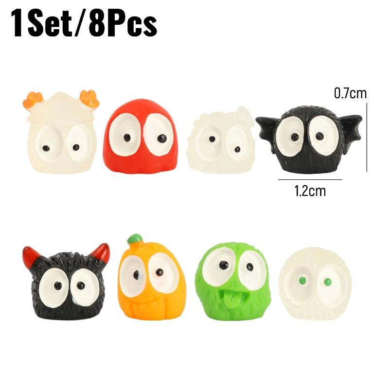 Car Interior Figurine Colorful Ornament Car Center Console Screen Rearview Mirror Ornament Mini Decorative Supplies 8PCS/Set