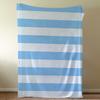 Blanket Throw Super Cosy Plush Stripes Horizontal Living Room Sofa Couch Blue Childish Birthday Gifts