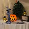 Halloween Witch Statue Resin Hand-Painted Enchanting Witch Figurine Gothic Faceless Witch Sculpture for Home Haunted House Desktop Decor