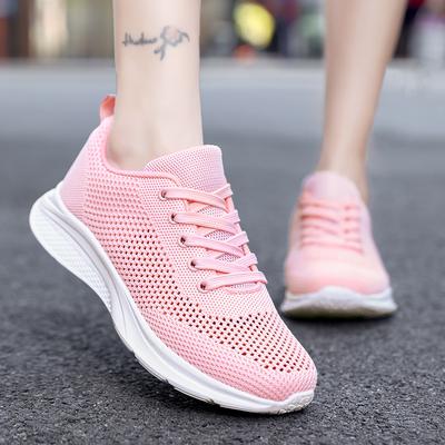 Hollow-out Mesh Casual Sneakers Women Knitted Running Sports Shoes Lightweight Breathable Walking Footwear