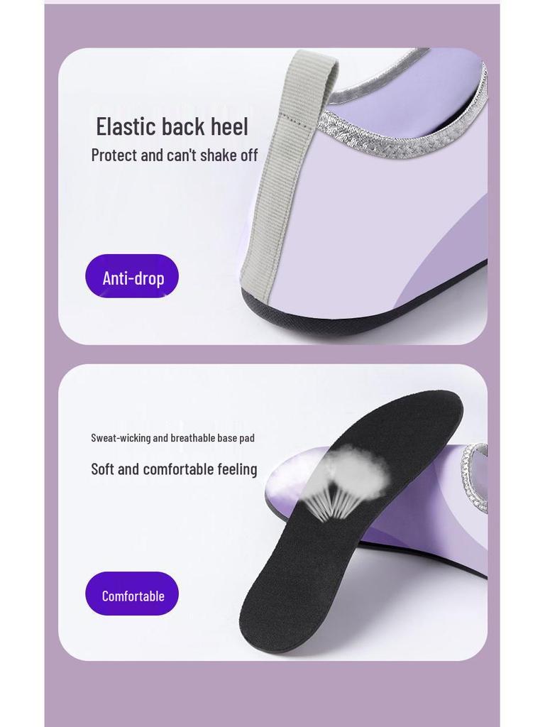 Women's Silent Non-Slip Shock-Absorbing Fitness Shoes – Lightweight Soft Sole Sneakers for Dance, Yoga, Jump Rope & Training