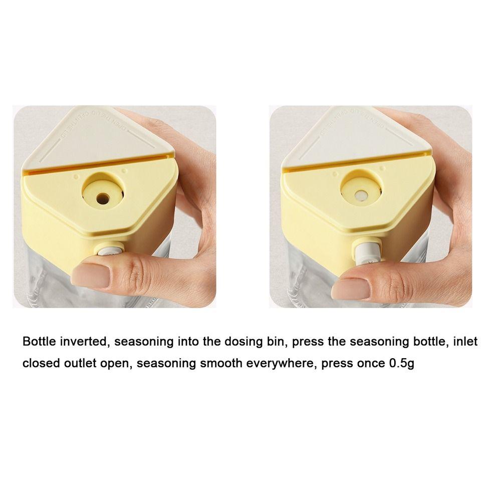 2Pcs Press-type 0.5g Quantitative Seasoning Jar 200ml Dual-purpose Seasoning Can for Home