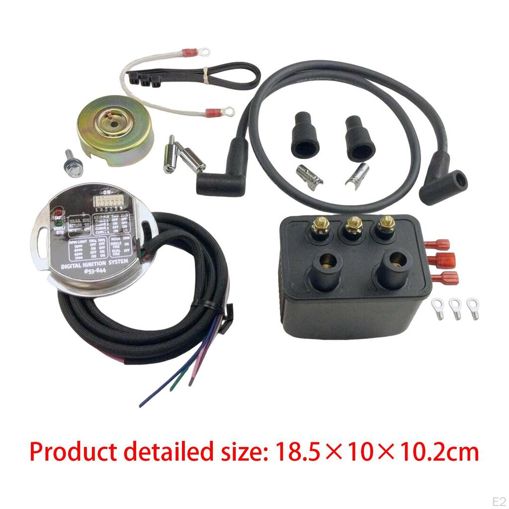 Single Fire Programmable Ignition Kit 53-660 Replacement Accessories for Shovelhead Sportst Premium
