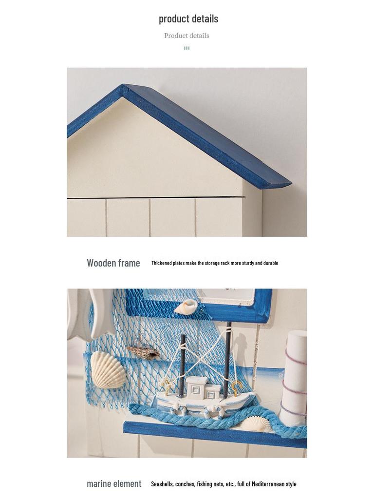 Coastal Seabird Lighthouse Wall-Mounted Key Cabinet