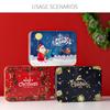 Weihnachtsquadrat-Metalldosen-Set, Pralinenschachtel, Geschenk-Aufbewahrungsbox, Keksdose, Eisendose, Heim-Aufbewahrungsbox