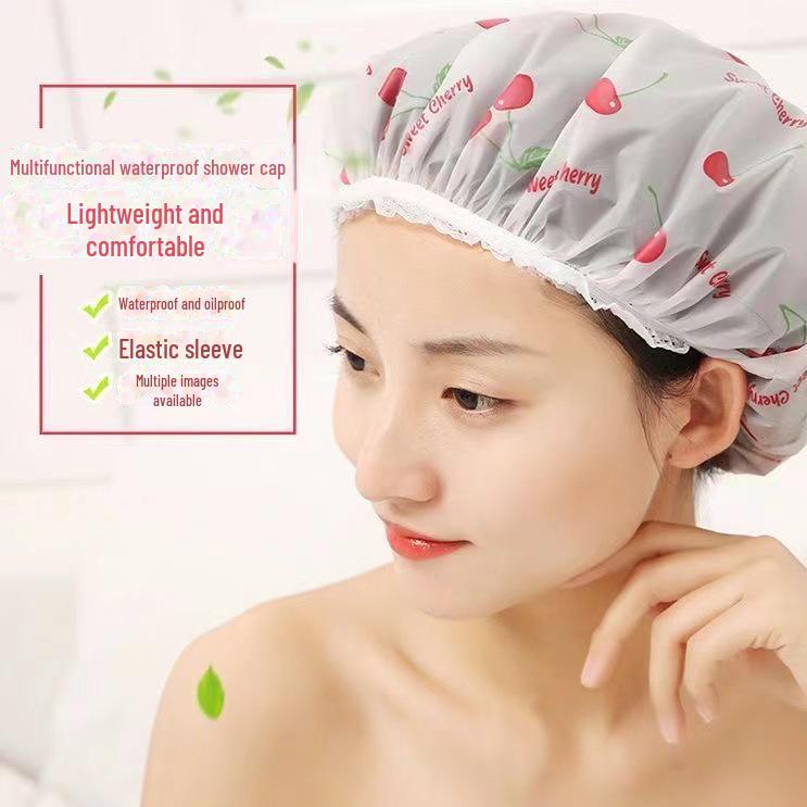 "Assorted PE Shower and Hair Care Caps for Children, Girls, Adults"