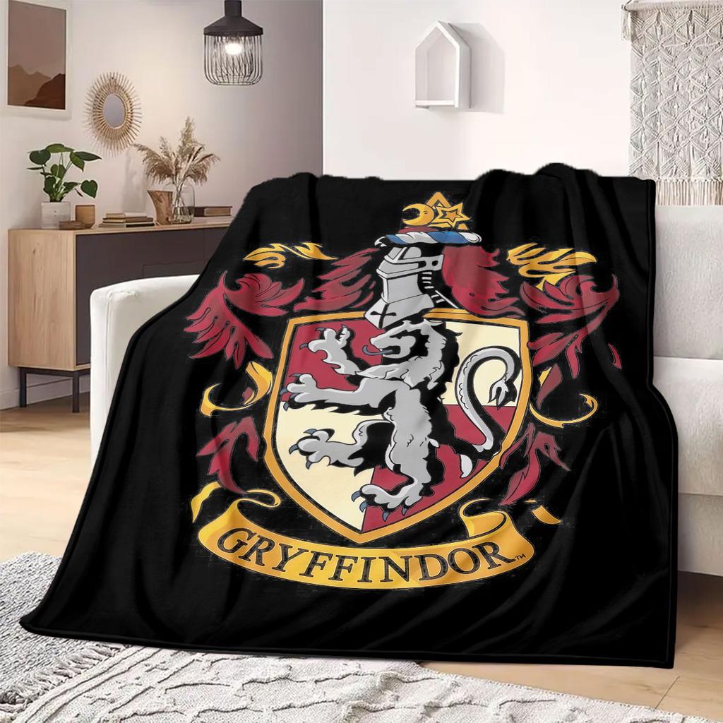 HarryPotter Flannel Blanket Print Cartoon for Travel Picnics Bedrooms Sofas Beds Chairs Home Decor Style