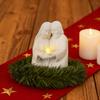 Candlestick Lamp Candle Holder Tealight Crib Advent Wreath Angel Shape Candlestick Lamp Christmas Holiday Decoration