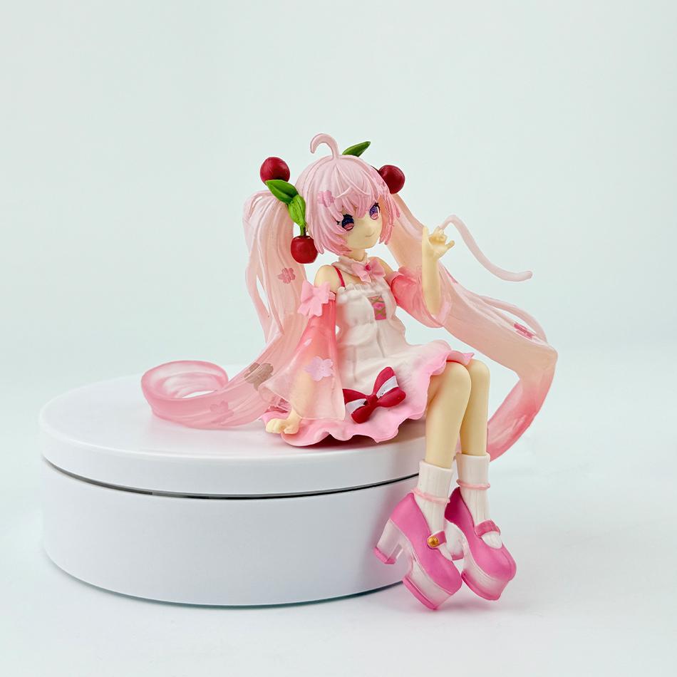 Hatsune Miku Anime figure Pink Dress Sakura Miku  Ver PVC Model Action Toys Cherry Pink Blossom Decoration Collect Gift