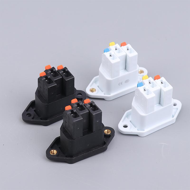 NEW IEC C14 3 Pin Socket Quick Connect Press Charging Power Supply Socket 3 Core Male Socket 250V 10A Easy Install Connect