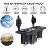 Adapter 3 w 1 Wtyk Andersona 12/24V 50A Gniazdo Andersona Panel Podwójny Port USB Gniazdo do Montażu Wpuszczanego Płytka Gniazda do Samochodu Ciężarowego SUV-a