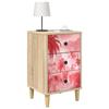 Table de chevet - MAISON EXCLUSIVE - AACHEN - Chêne Sonoma - Bois d'ingénierie - 36x33x60 cm