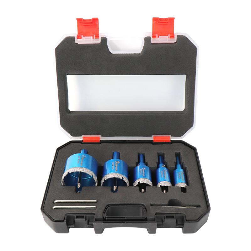 

Positioning drill brazing drill set with hexagonal key, glass ceramic tile rock board drilling drill