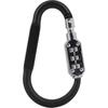 Plus Nao Locking Carabiner, Carabiner with Pin, Bike Theft, Dial Type, Key, Number Dial,