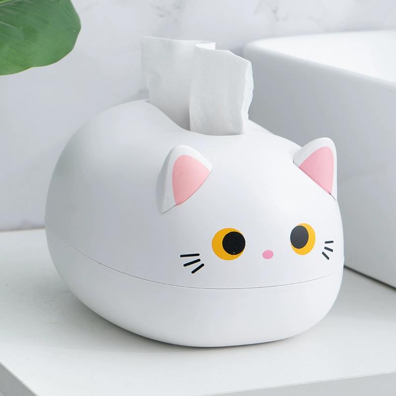 Chubby Bathroom Tissue Holder Cat Tissue Box Livingroom Napkin Storage Box Kitchen Paper Container Desktop Toilet Paper Holder
