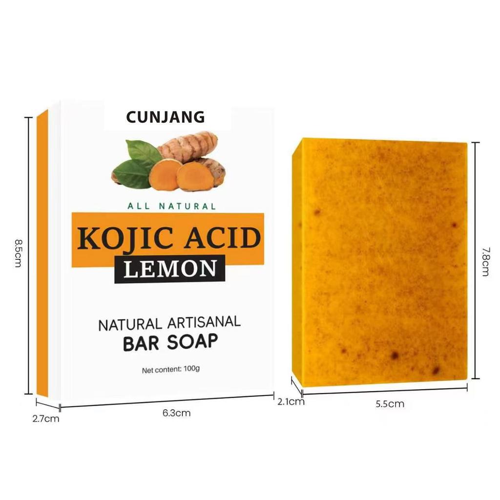TK Style Handmade Cold Process Soap: Turmeric, Lemon, Kojic Acid, & Ginger for Bath & Face - European & American Market.