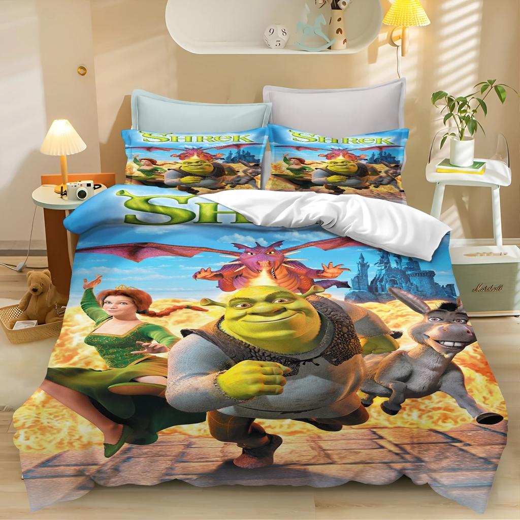 3D Printed Monster Shreks Bedding Set Monster Shreks Duvet Cover Double Twin Full Queen King Adult Kids Bedclothes Quilt Cover