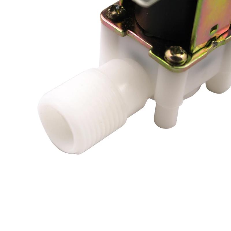 שסתום סולנואיד עם הברגה זכר 1/2 אינץ', 220V AC / 12V DC, שסתום בקרה מגנטי למים, מתג בקר לחץ פנאומטי, מפצל, סגור בדרך כלל