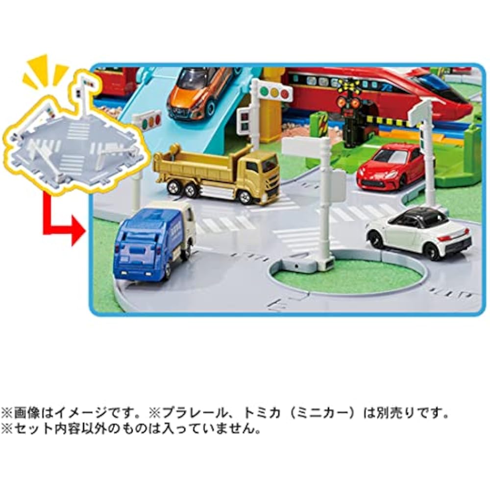 Takara Tomy Tomica Tomica Town Railroad Crossing/Overpass Crossing/Crossing Doro Set Minicar Toy ...