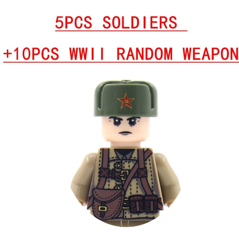 25/50/100/200 Stück Soldat Polizei Gangster SWAT WW2 Armee Militär Waffen Pistole Bausteine Figur Zubehör Modell Ziegel Spielzeug