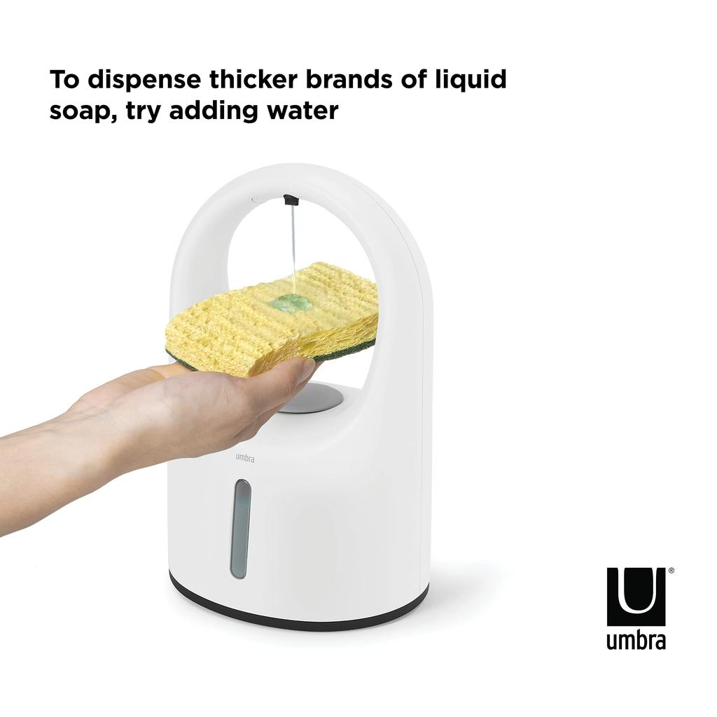 Umbra Automatic Soap Dispenser with Automatic Sensor W15 x D13 x H24cm Pump, White, Rain, 21017390660,